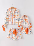 Halloween Mommy and Me Bow Print Pajama Set - GIRLS