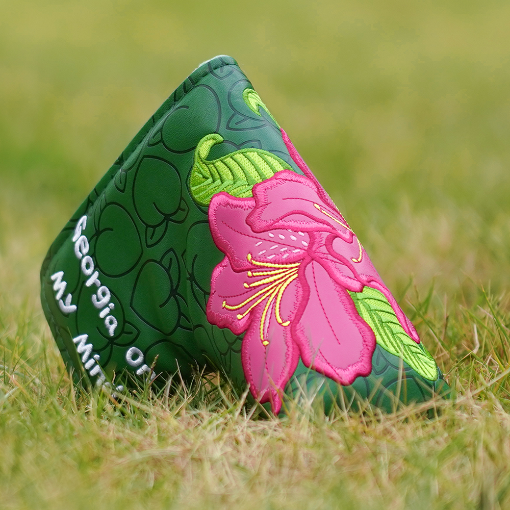 Dark Green Azaleas Putter Blade Mallet DF3 Golf Head Cover
