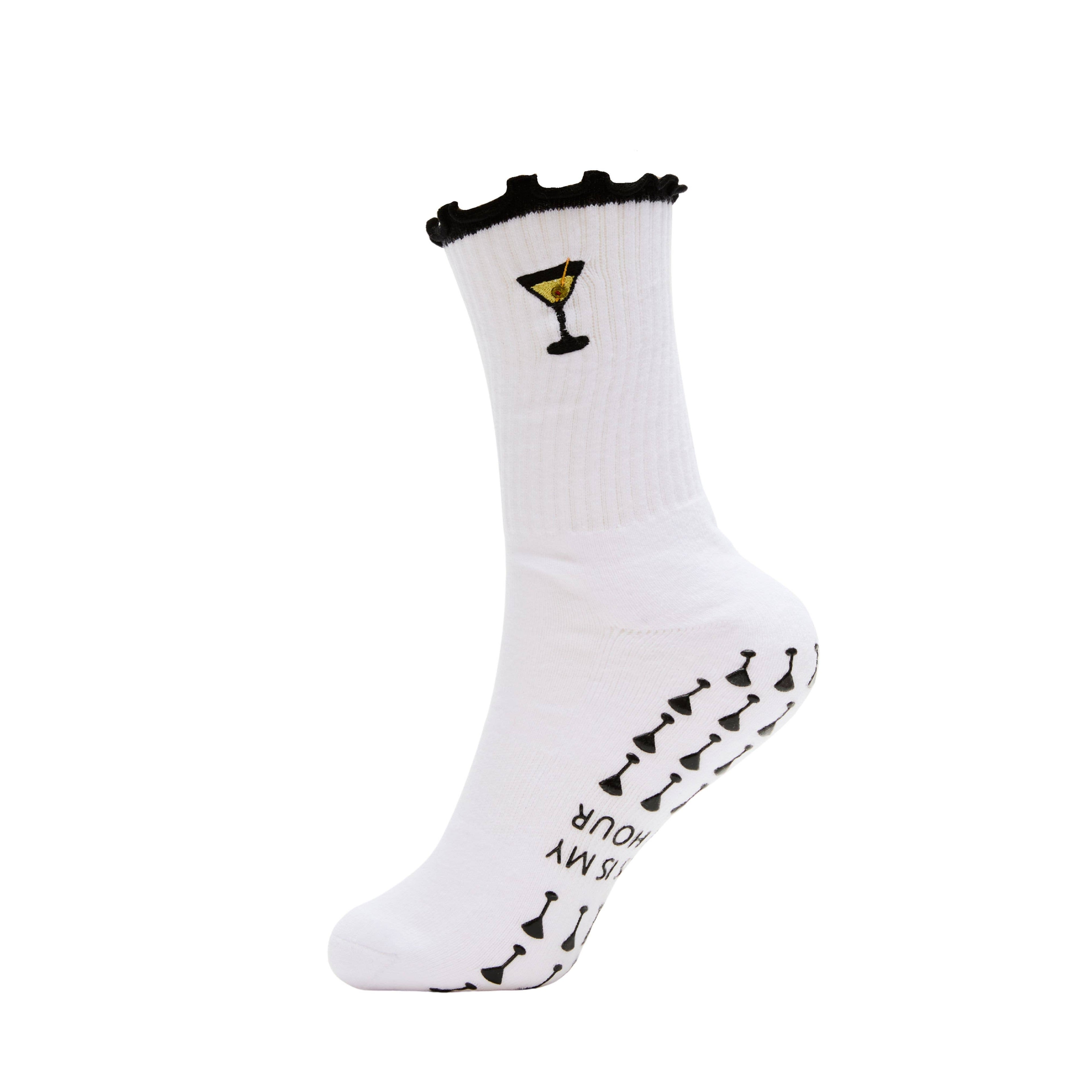 Pilates is my Happy Hour Martini Grip Socks