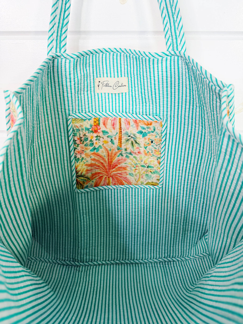 Golden Paradise Quilted Tote Bag