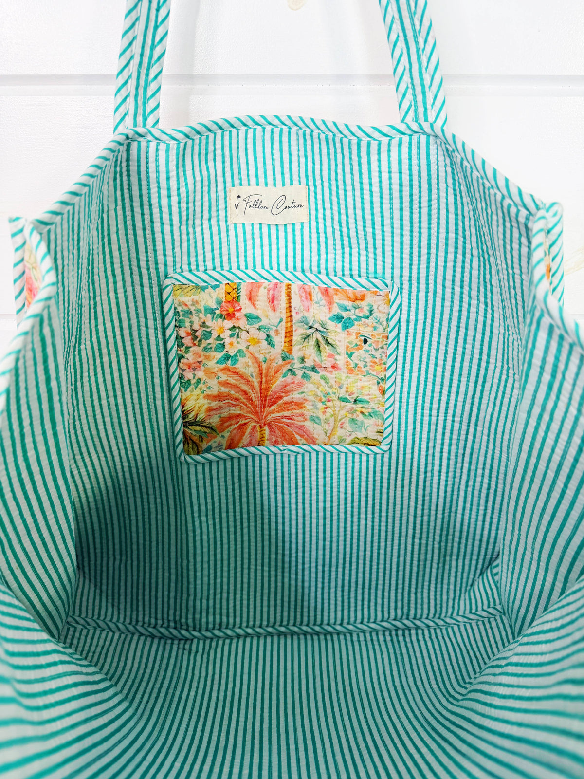 Golden Paradise Quilted Tote Bag
