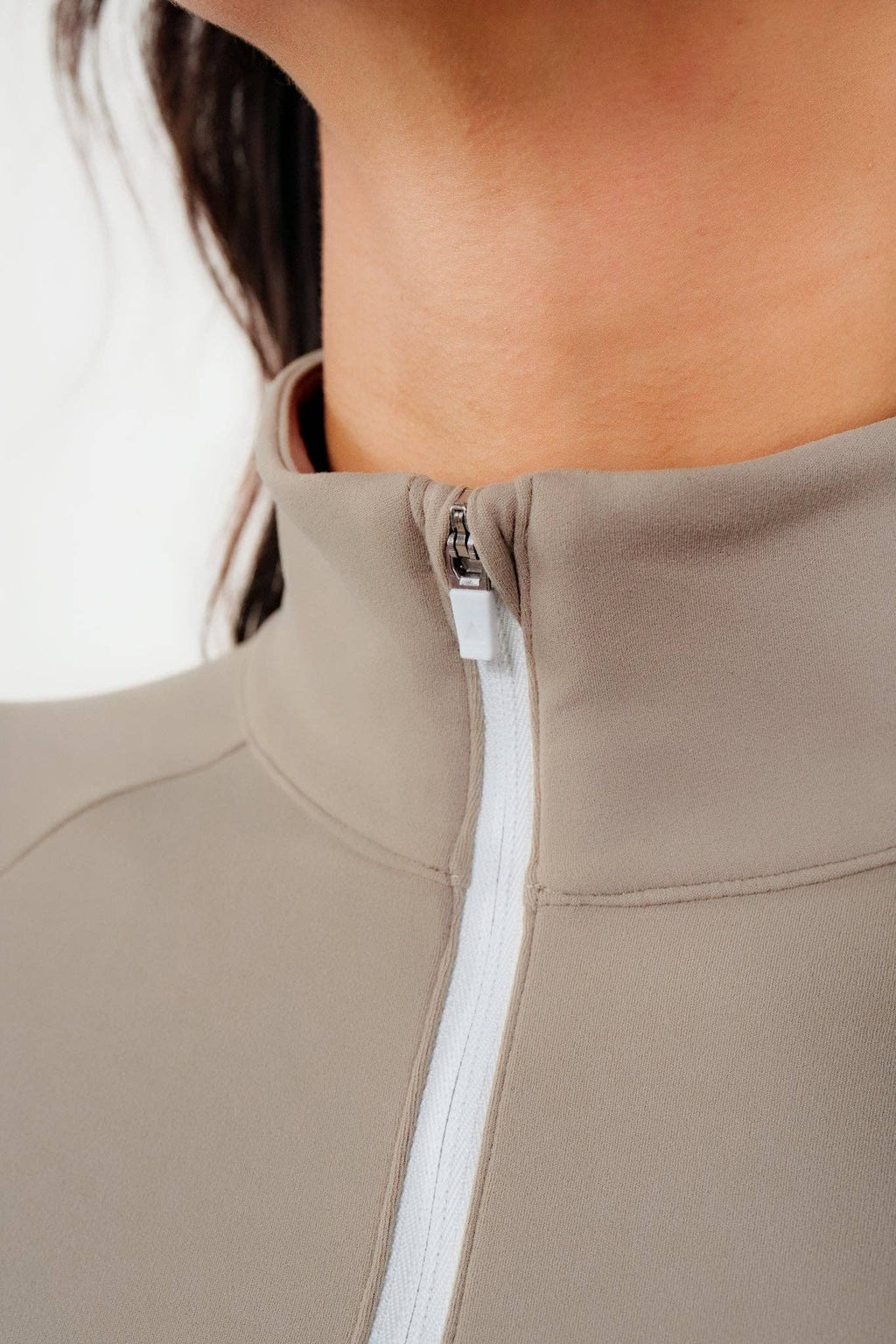 Cloud II™ Fitted Half Zip - Cashew Contrast