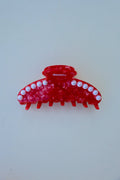Tortoise Red Pearl Claw Clip