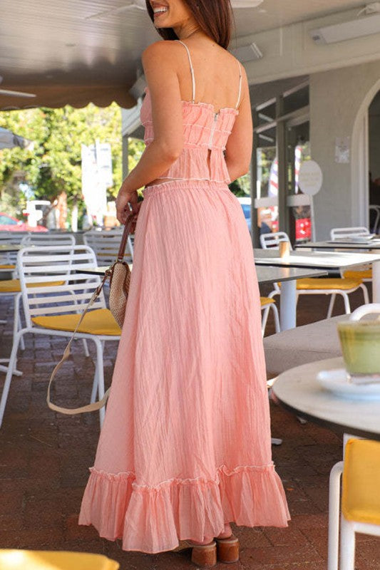 Ruffle 2-Piece Skirt Set
