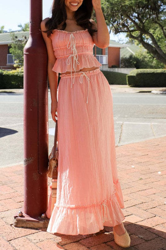 Ruffle 2-Piece Skirt Set