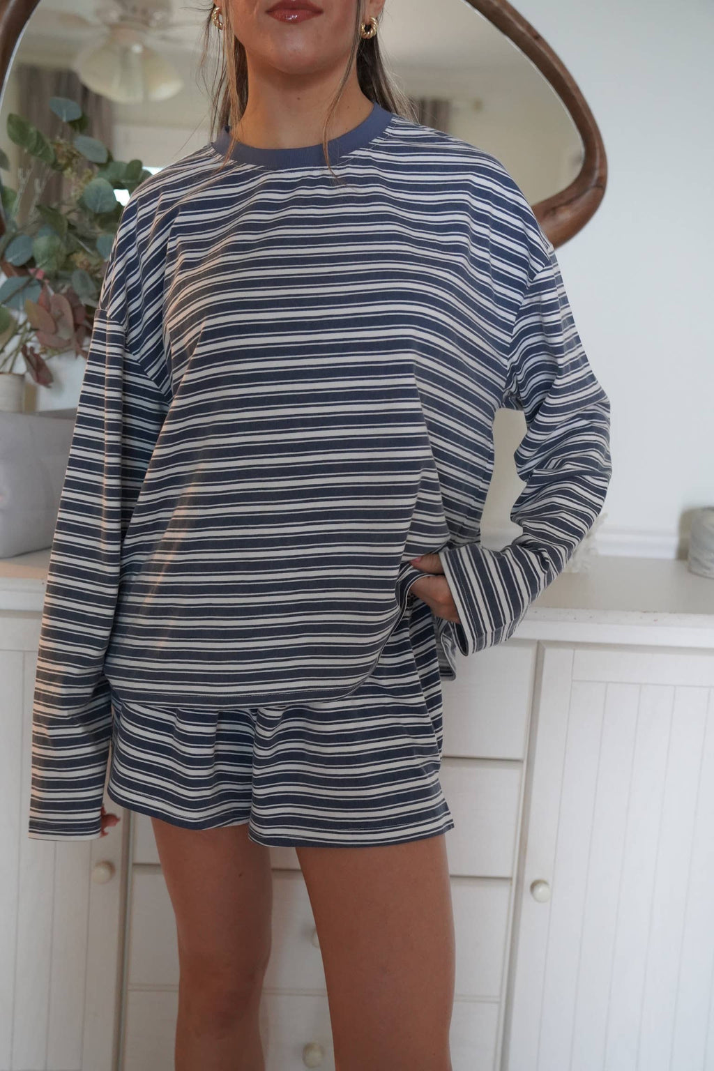Bobby Striped Loungewear Long Sleeve Top