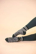 Mustang Knit High Ankle Checkered Grip Socks