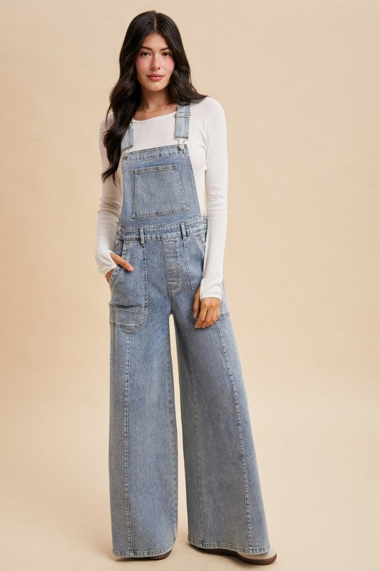 Dreamy Wide Leg Demin Overalls