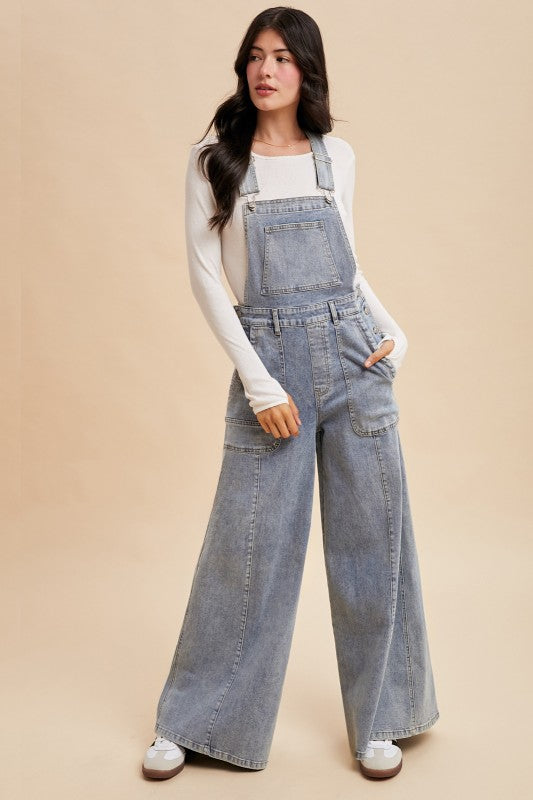Dreamy Wide Leg Demin Overalls
