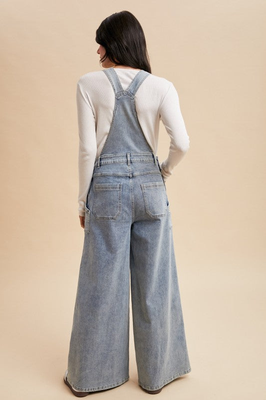 Dreamy Wide Leg Demin Overalls