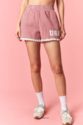 USA Red Gingham Shorts