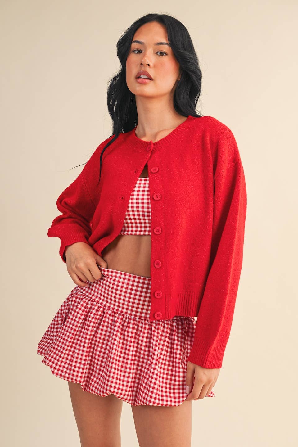 Nancy Knit Button Up Cardigan Sweater