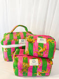 Tiger Quilted Cosmetic Bags | Set of 3