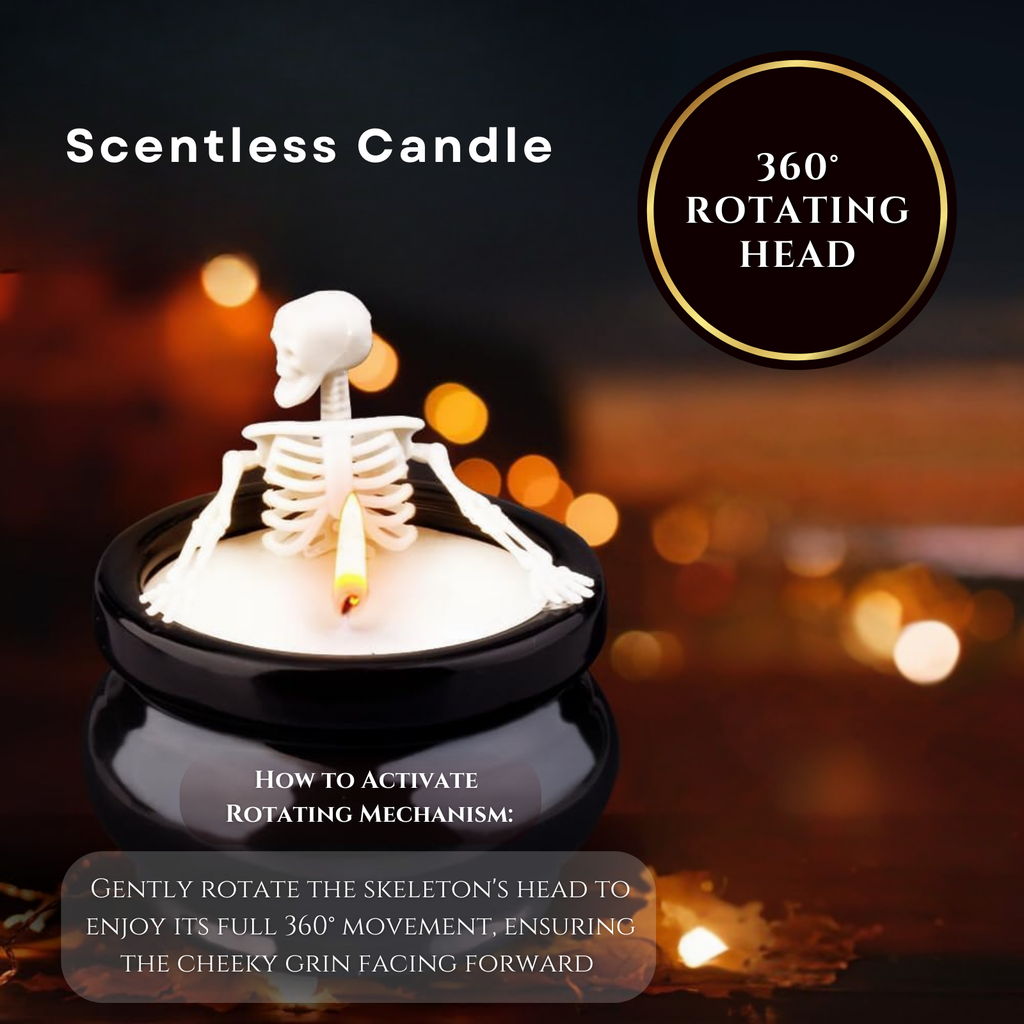 Halloween Skeleton Skull Candle