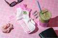 Ruffle Love Pilates So Matcha Pink Grip Socks