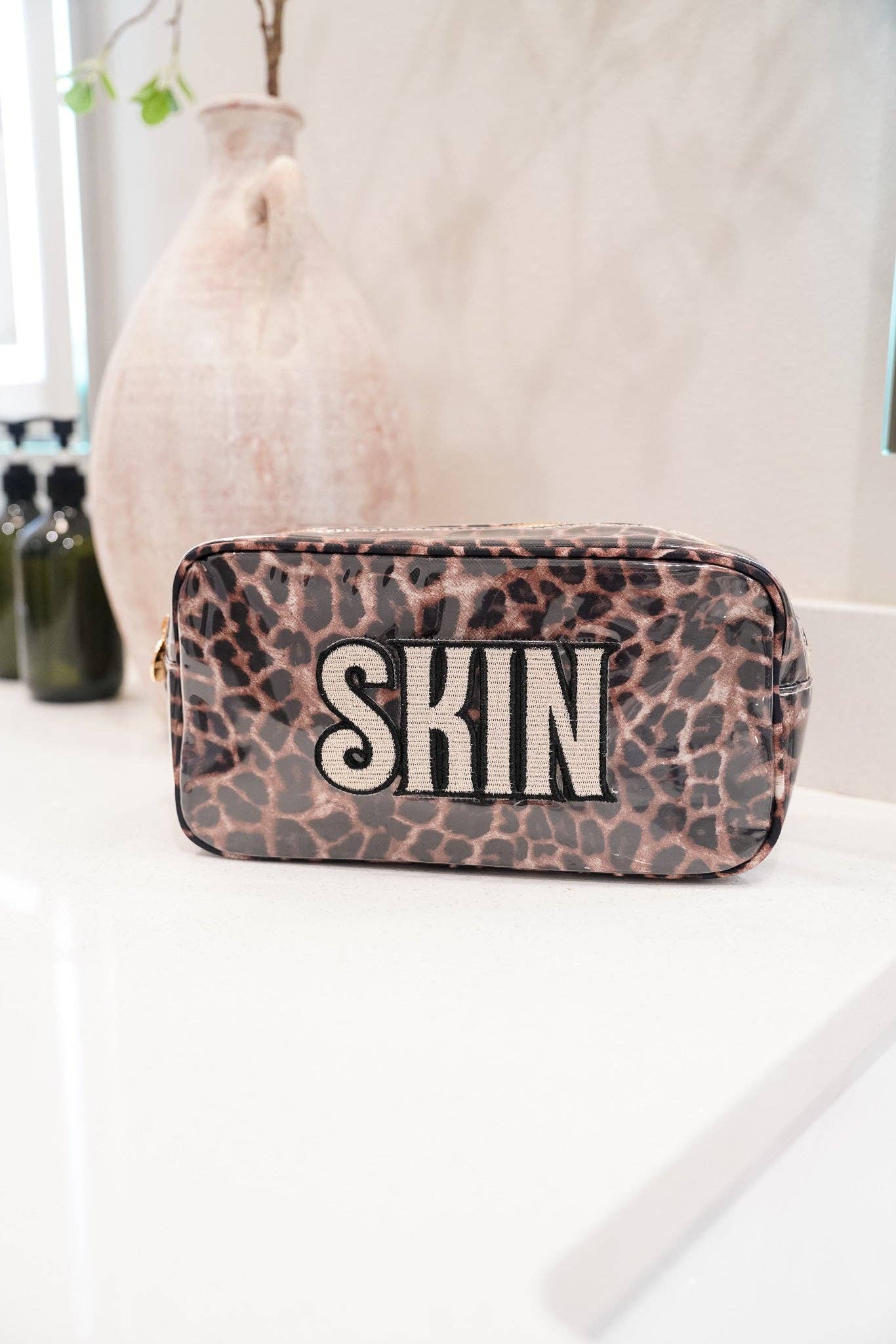 Leopard Clear Coat Skin Bag