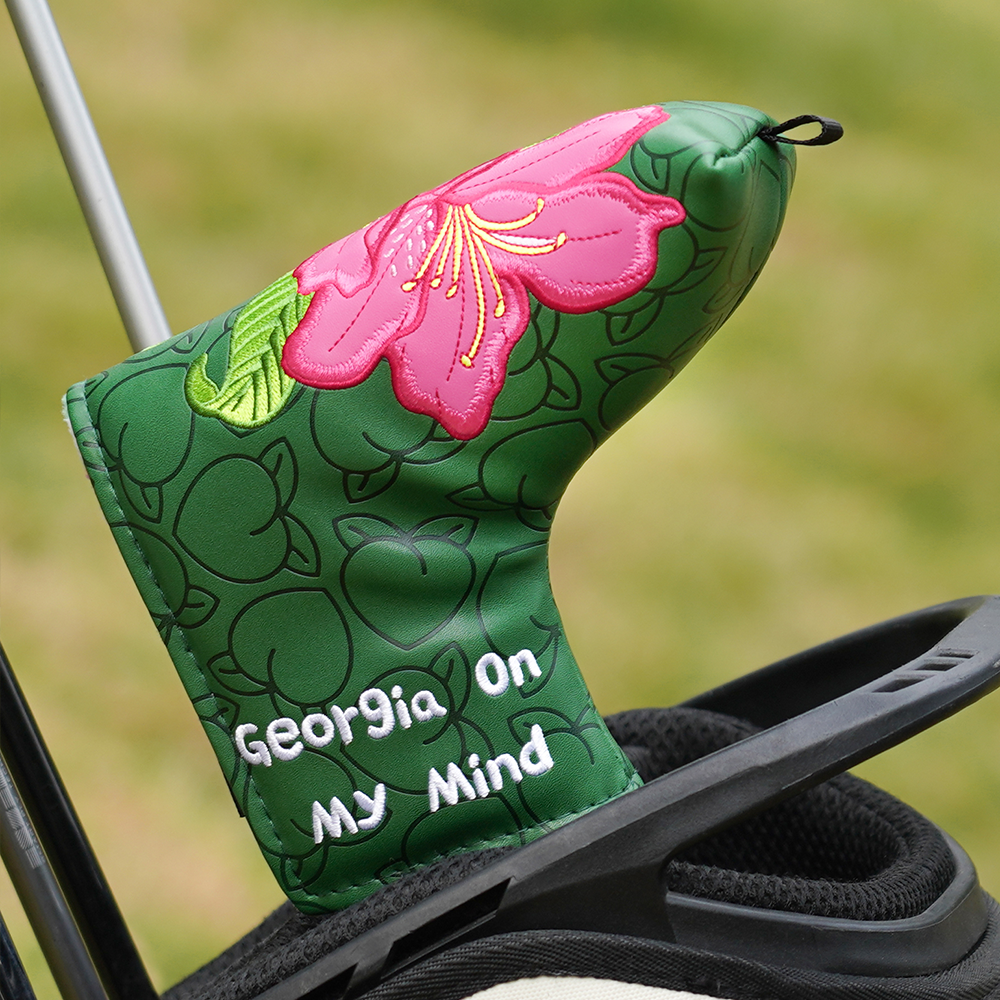 Dark Green Azaleas Putter Blade Mallet DF3 Golf Head Cover