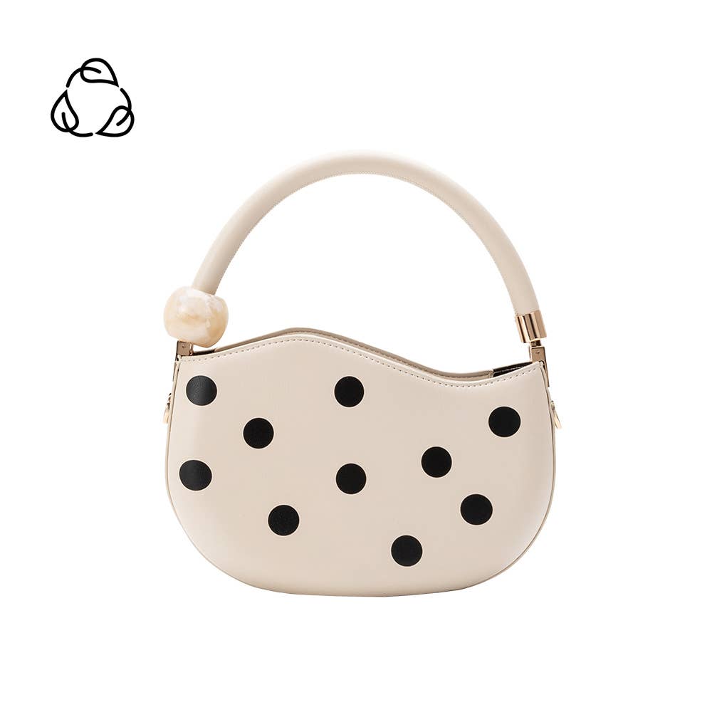 Jessie White Polka Dot Hand Bag