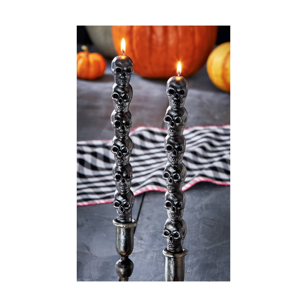 Skull Tapers Set of 2 - Black