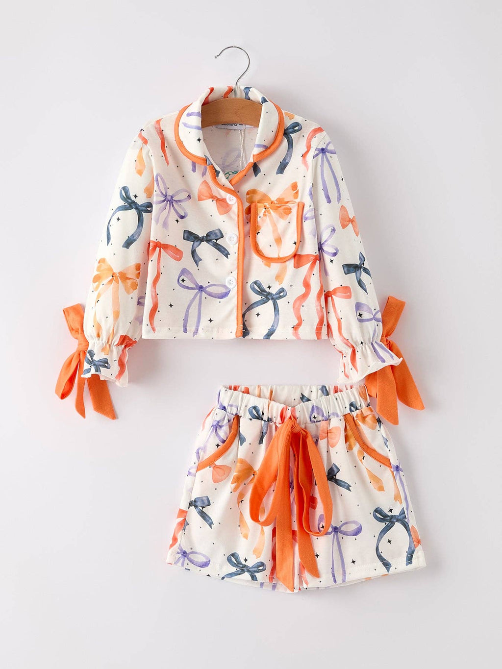 Halloween Mommy and Me Bow Print Pajama Set - GIRLS