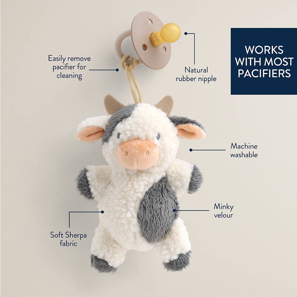 Moo Cow Natural Rubber Pacifier & Plush