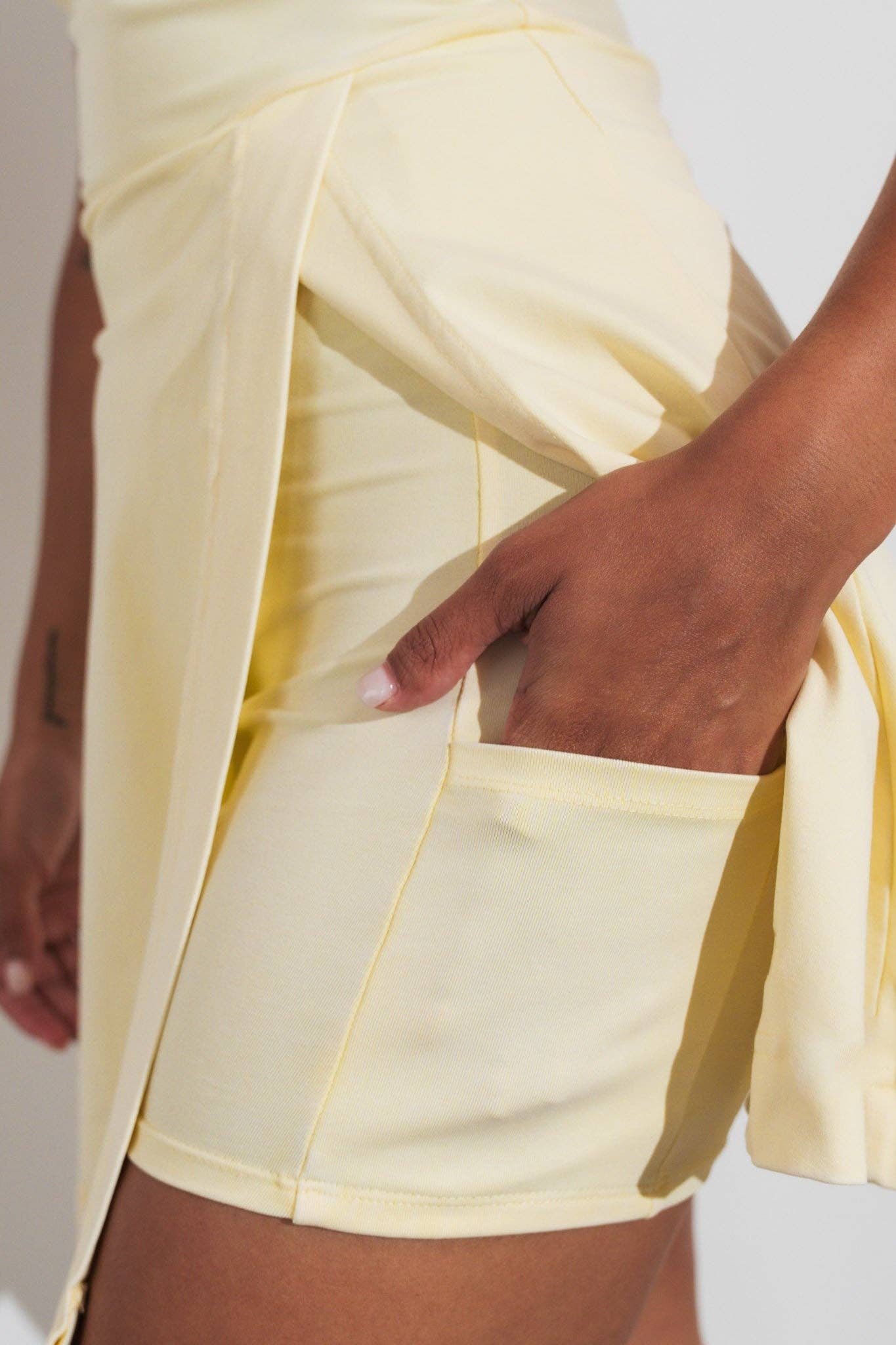 Butter Yellow Essence Wrap Dress