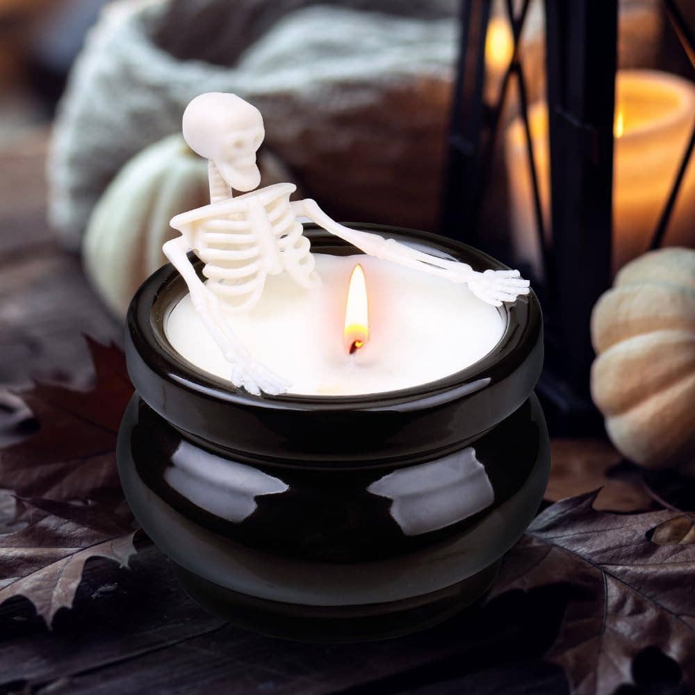 Halloween Skeleton Skull Candle