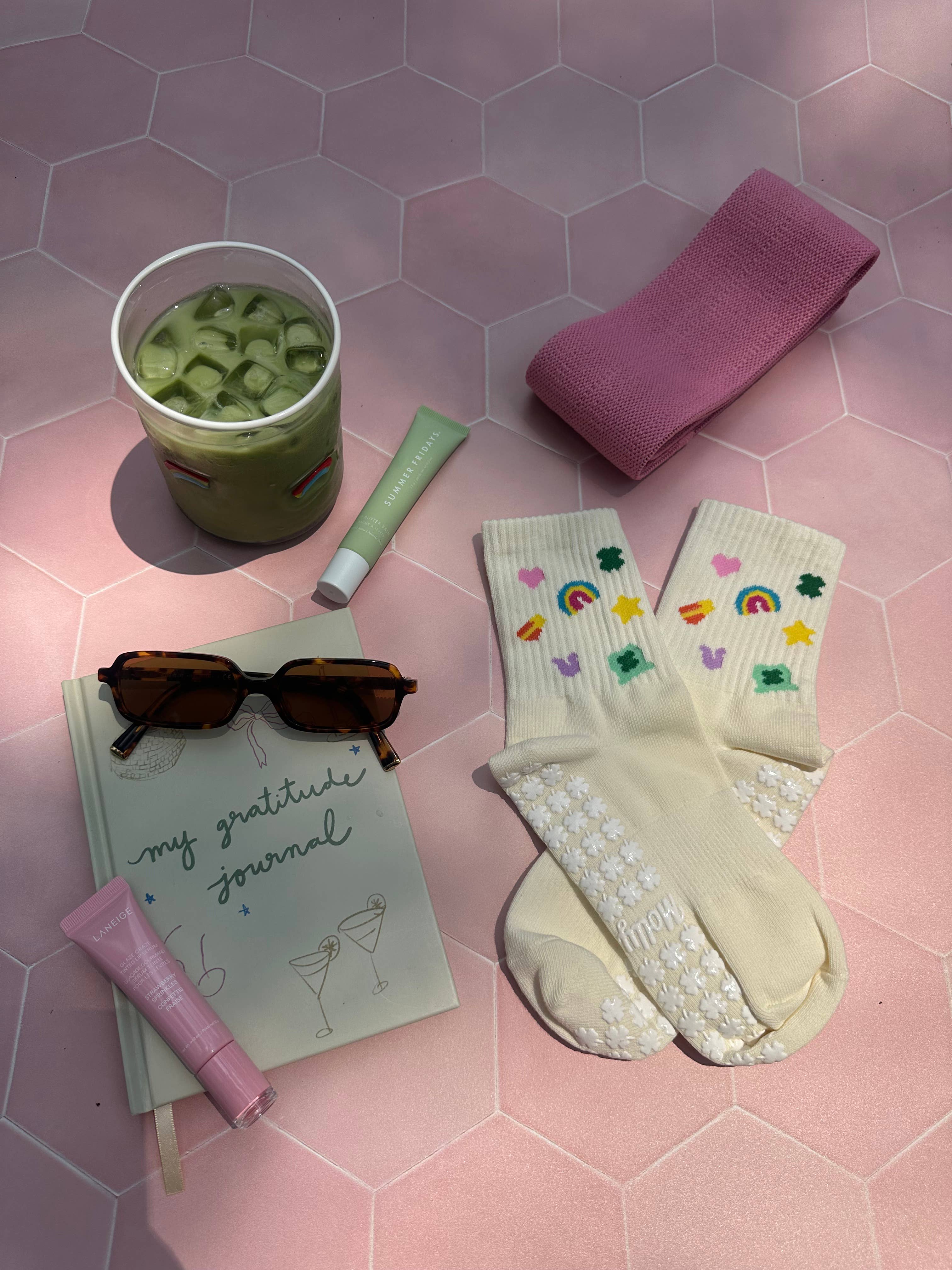Lucky Girl Grip Socks