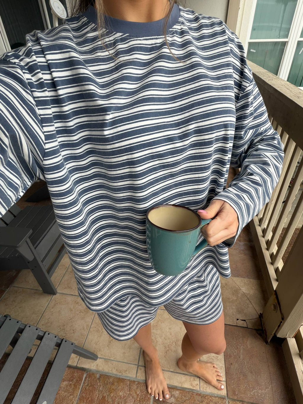 Bobby Striped Loungewear Long Sleeve Top