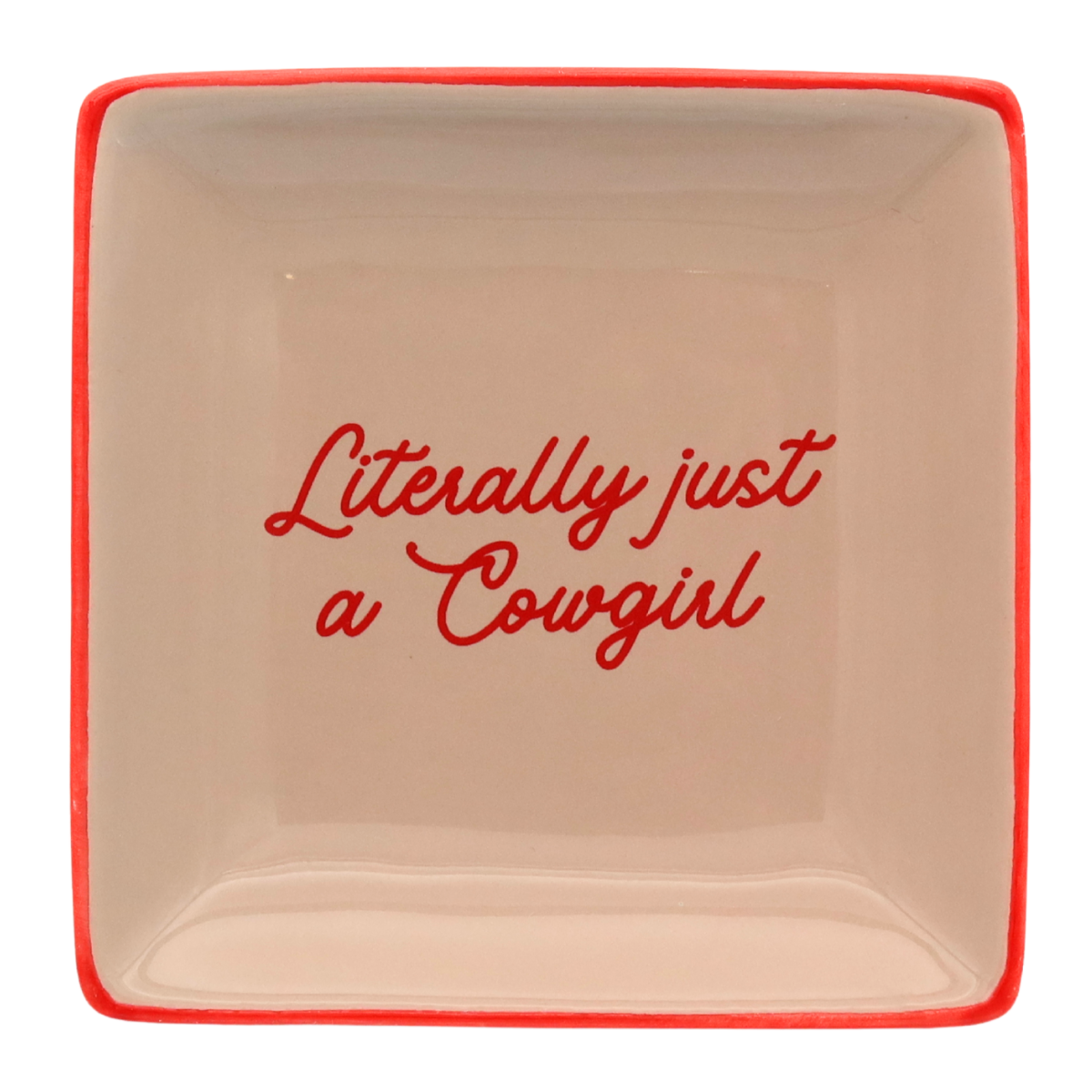 Just A Cowgirl Square Trinket Tray