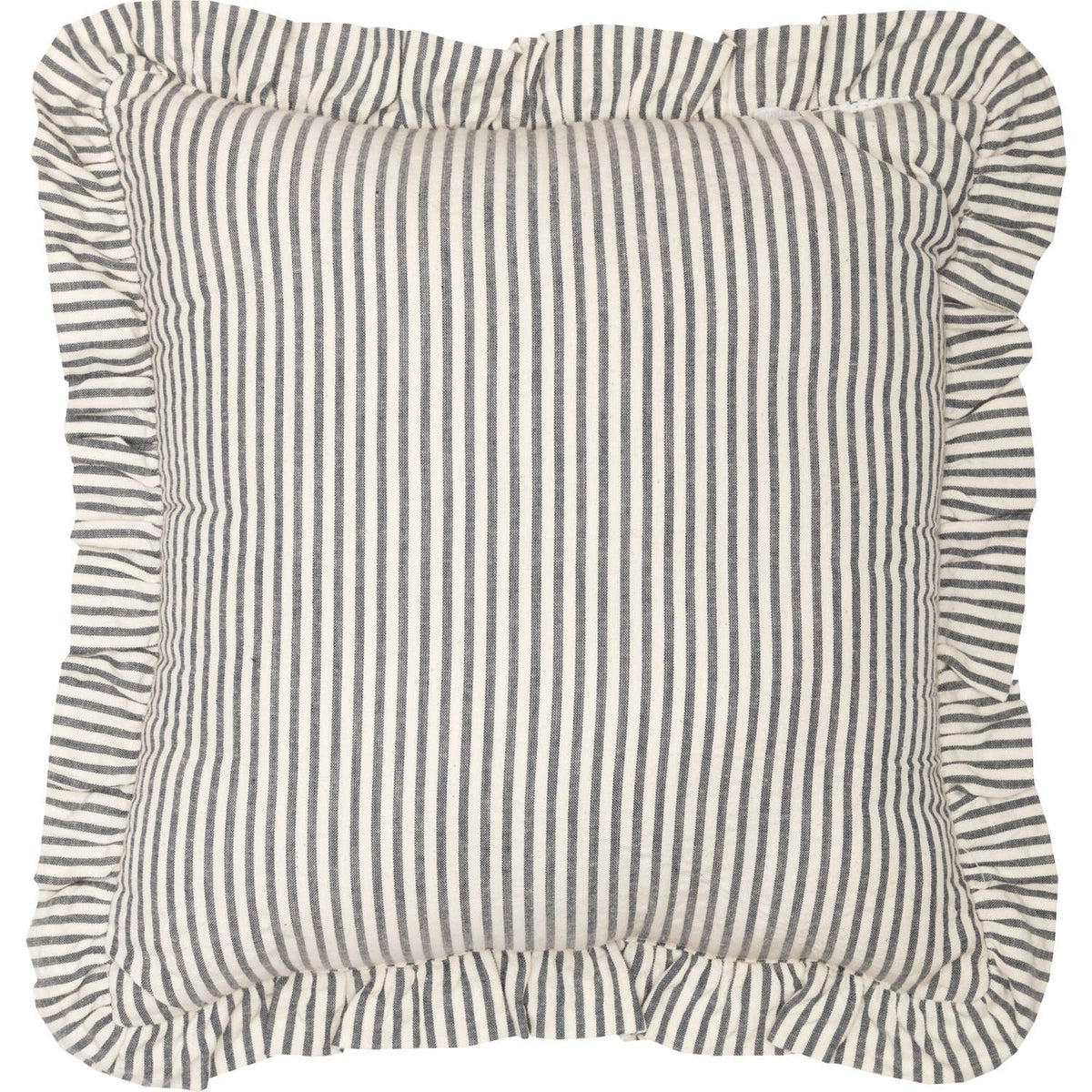 Hatteras Seersucker Blue Ticking Stripe Fabric Pillow 12x12