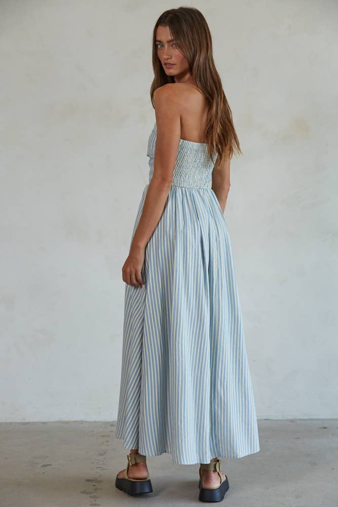 Stacy Striped Strapless Maxi Dress