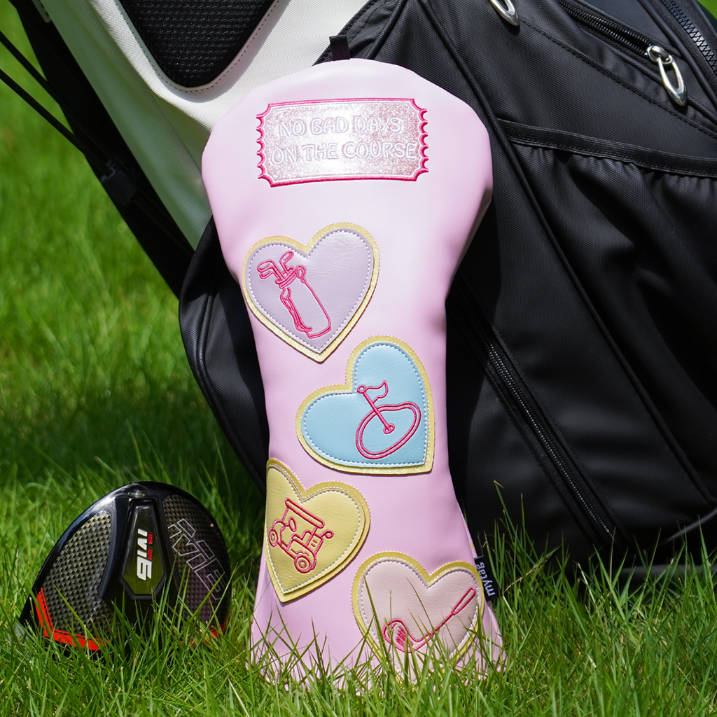 No Bad Days On The Course Pink Driver Golf Head Cover Set