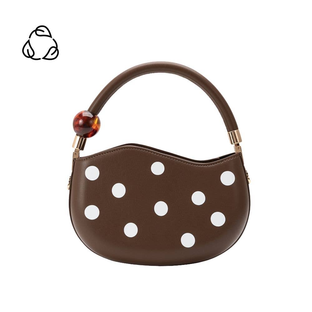 Jessie Chocolate Polka Dot HandBag