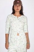 Golf Print Button Cardigan