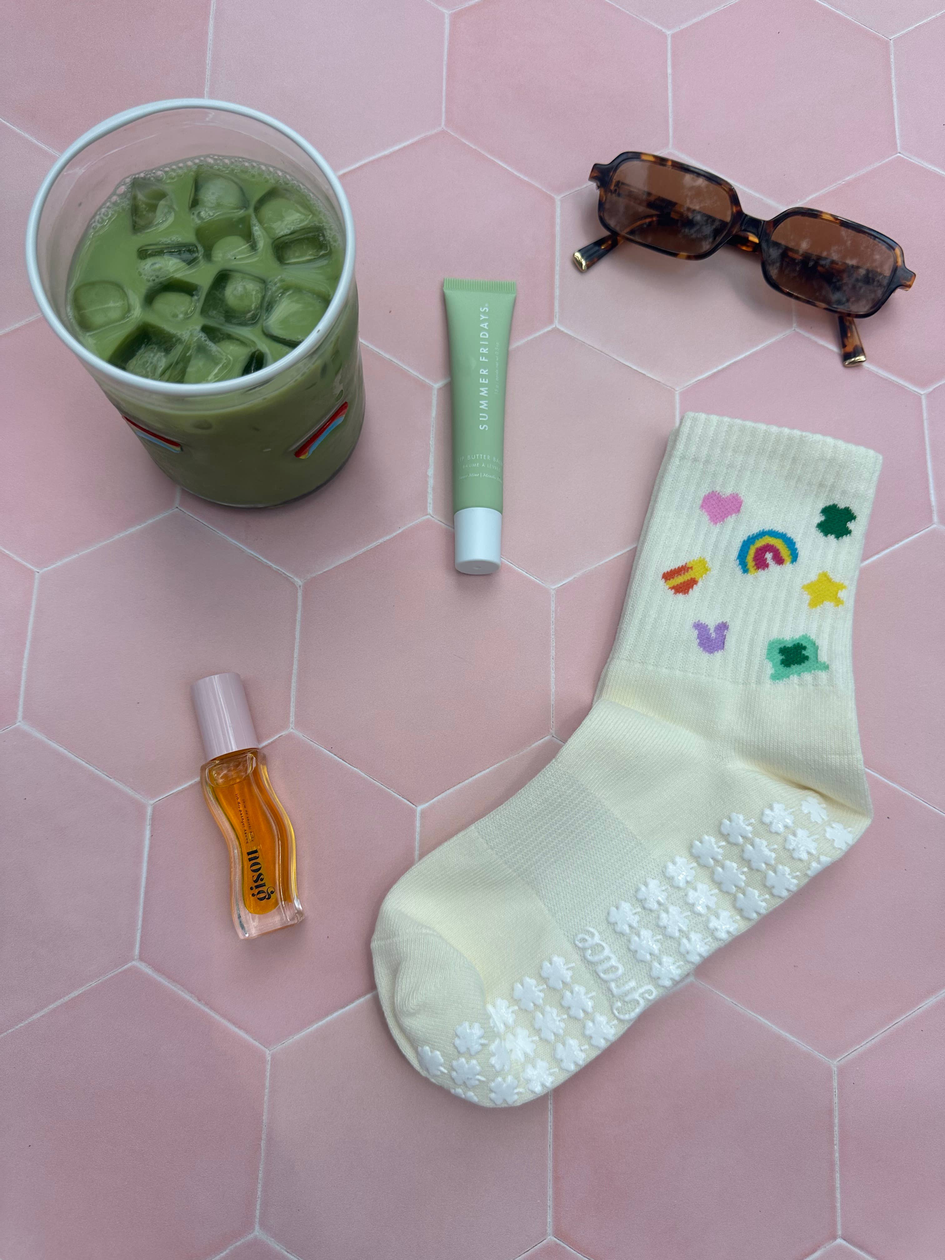 Lucky Girl Grip Socks