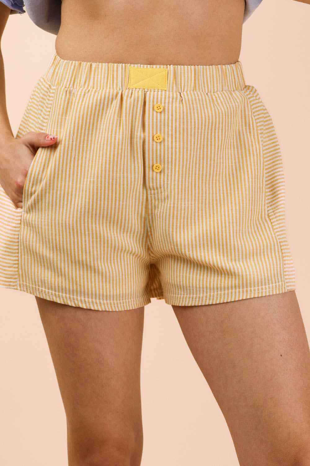 Checkered and Striped Shorts