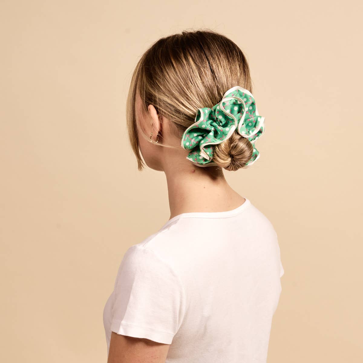 Queen of the Green Ruffle Up Scrunchie