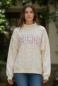 Georgia Embroidered Floral Mock Neck