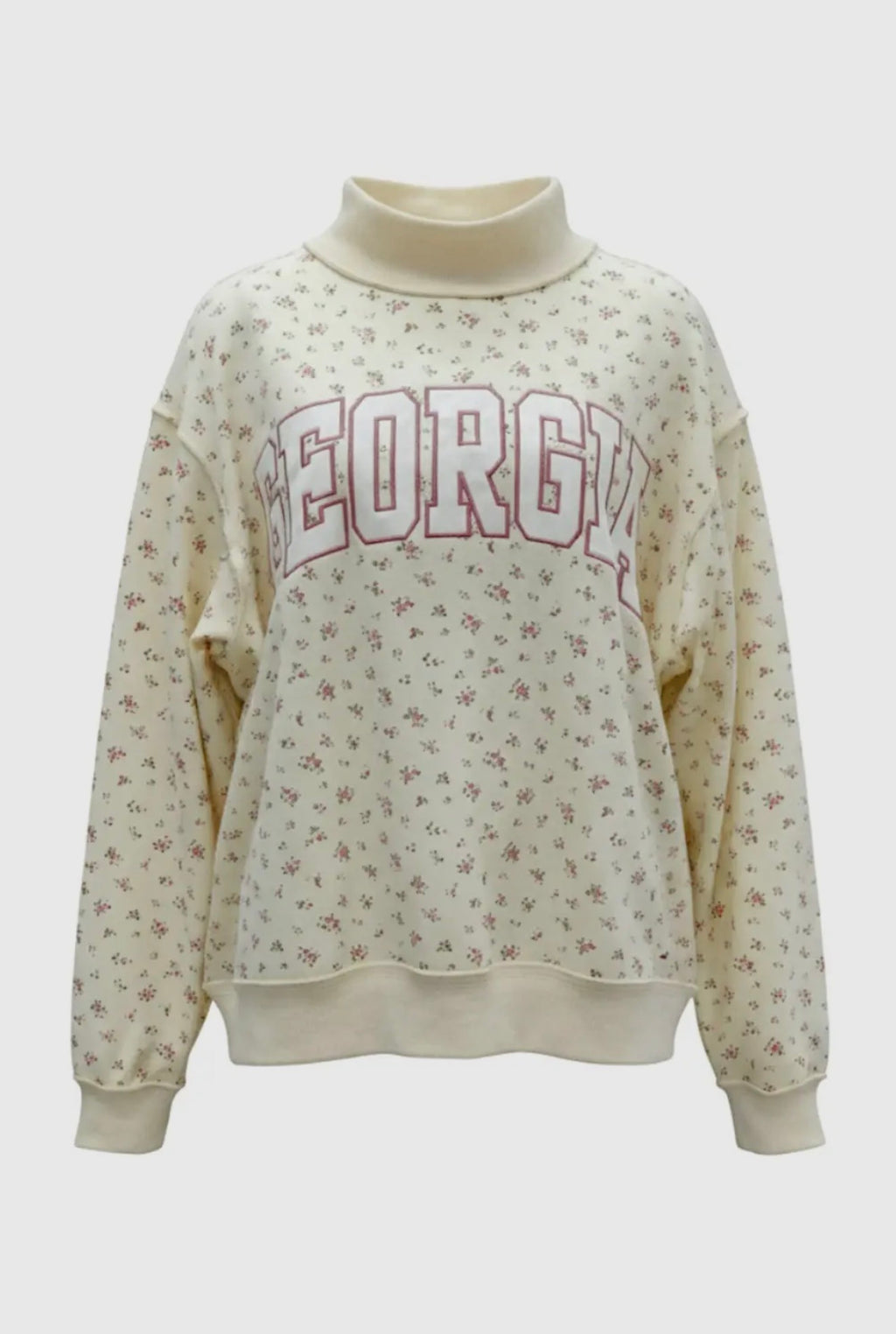 Georgia Embroidered Floral Mock Neck