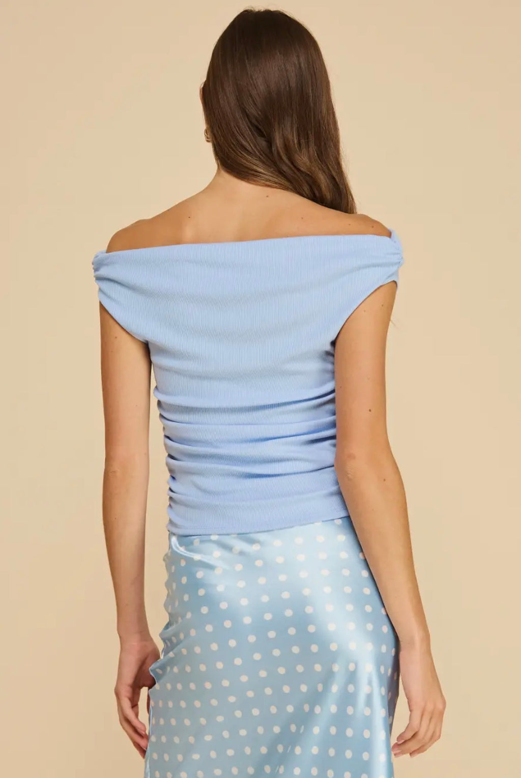 Satin Midi Polka Dot Slip Skirt