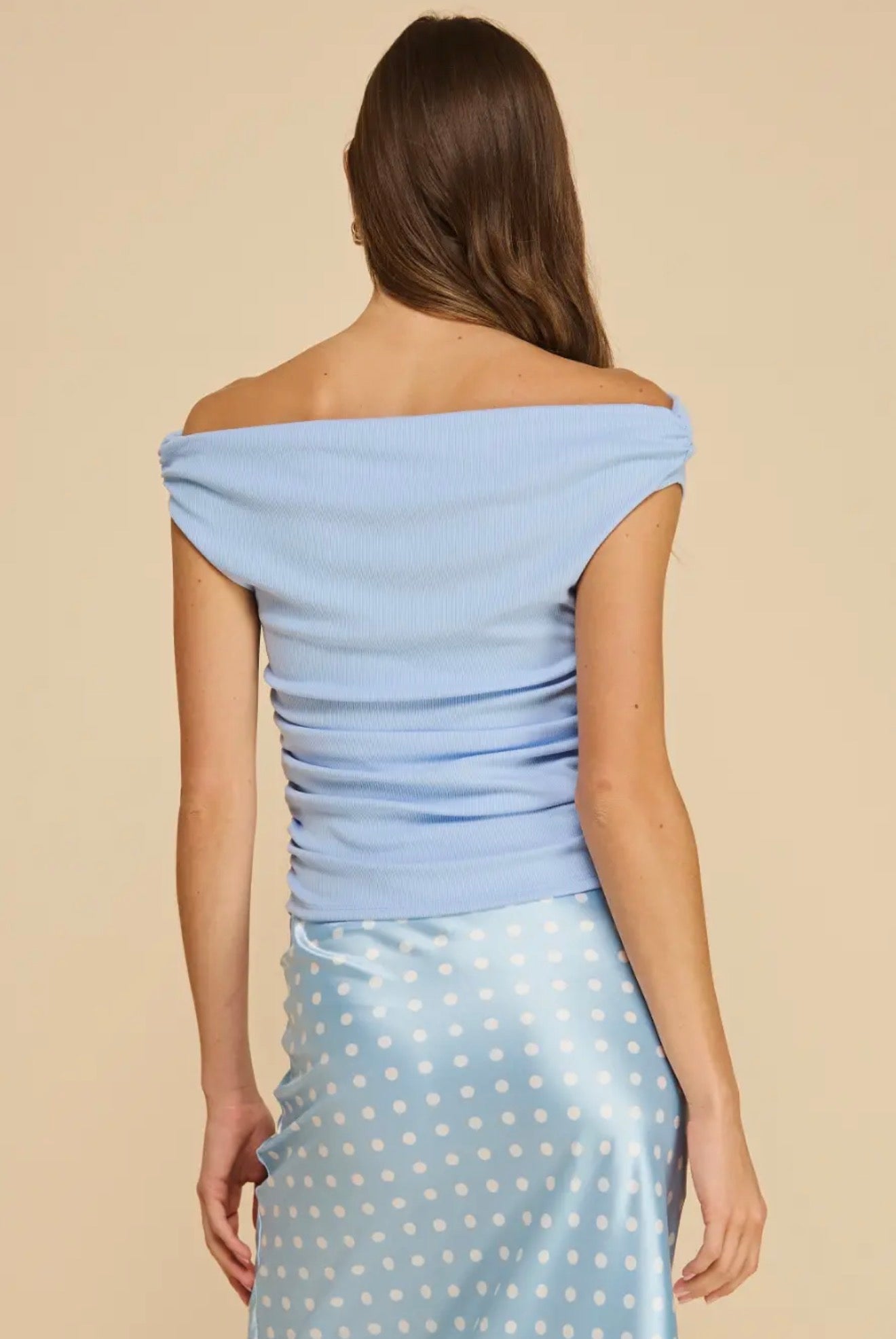 Satin Midi Polka Dot Slip Skirt