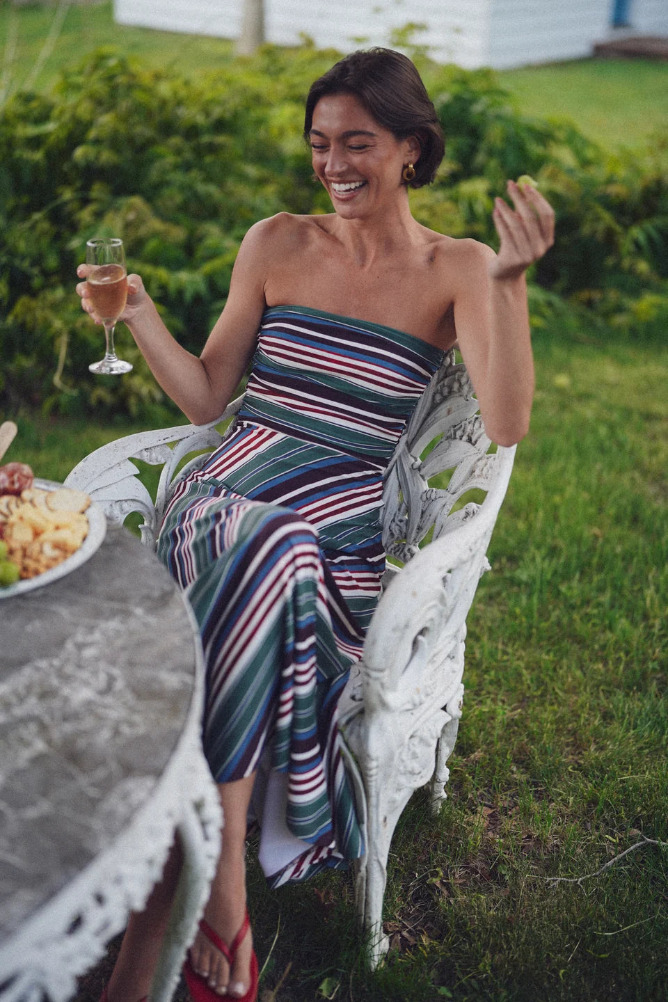 Gloria Stapless Stripe Dress