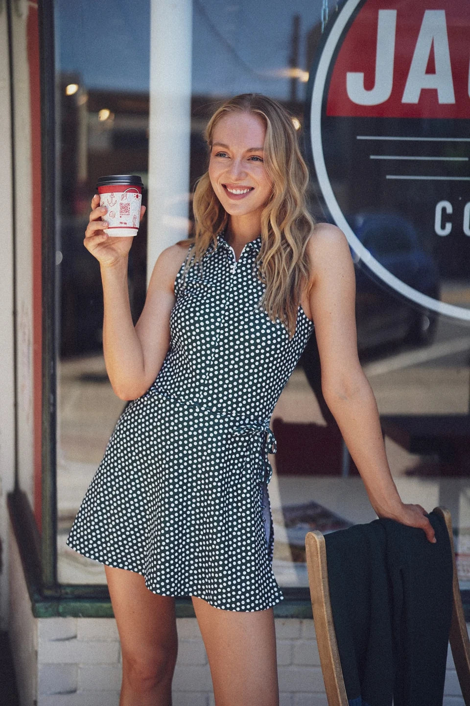 Easton Green Dot Dress