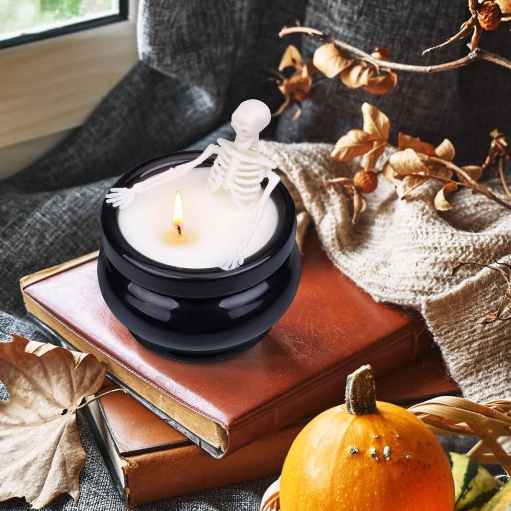 Halloween Skeleton Skull Candle