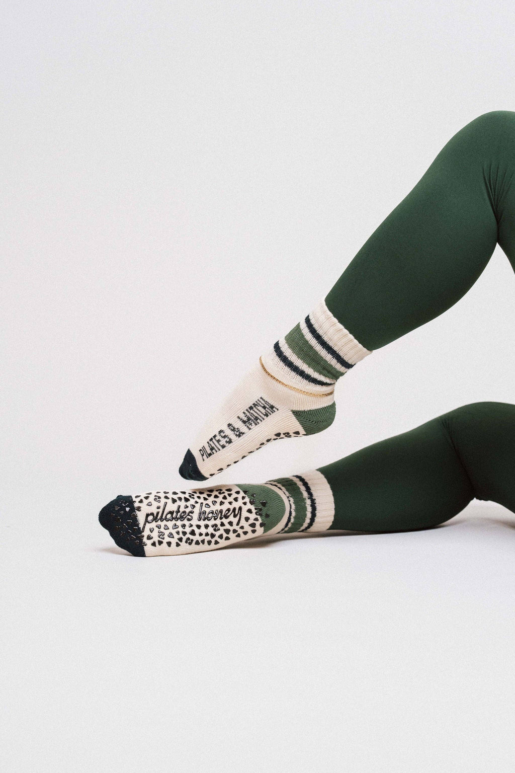 Shades of Matcha OG Stripe Vintage Crew Gripe Socks