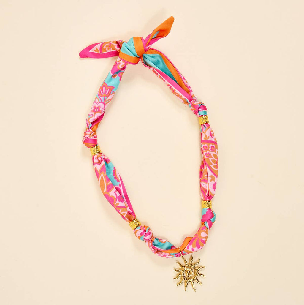 Make a Statement Scarf Necklace–Paisley Glow