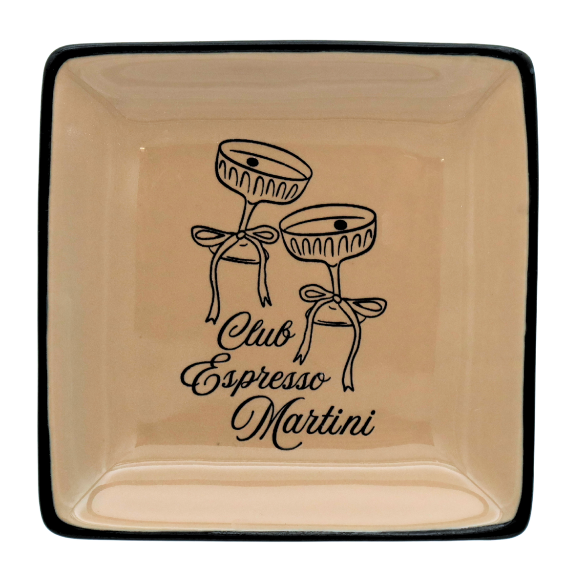 Club Espresso Martini Square Trinket Tray 
