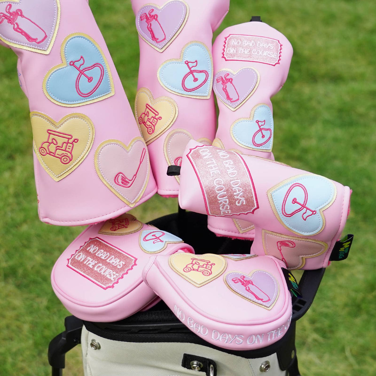 No Bad Days On The Course Pink Driver Golf Head Cover Set