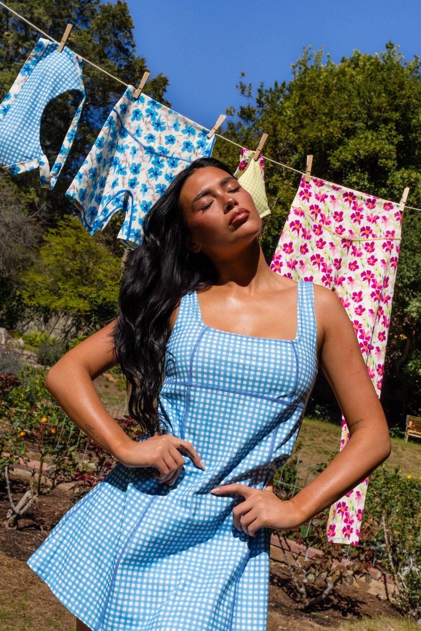 Cloud II™ Babydoll Dress - Capri Gingham
